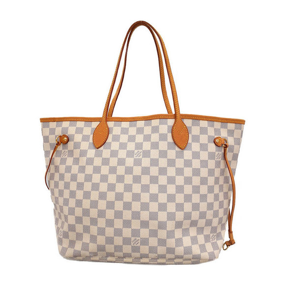 Louis Vuitton Bag Azur Neverfull Tote Damier White MM - Picture 1 of 8